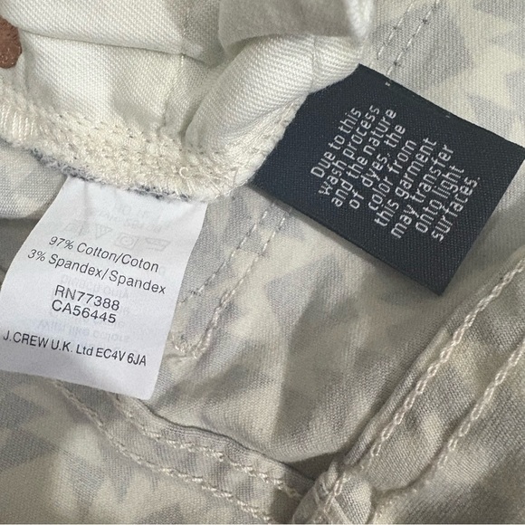 J. Crew Toothpick Black White Geometric Jeans Sz 28 Retro Grunge Skinny Mid Rise - Picture 8 of 9